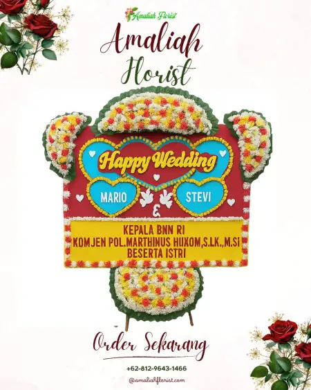 Papan Bunga Pernikahan Pendopo